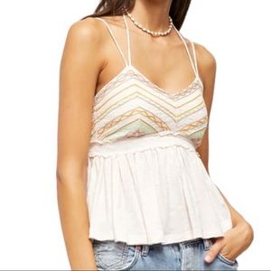 Free People Dream Slate Well Traveled Halter Top